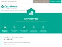 Tablet Screenshot of cruzblanca.com.ec